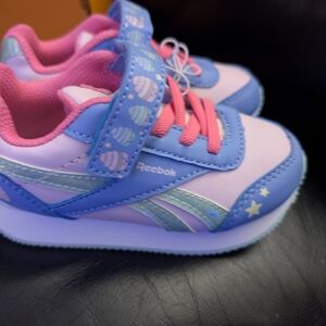 Reebok Kids' Blue and Pink Star Sneakers New Without Box